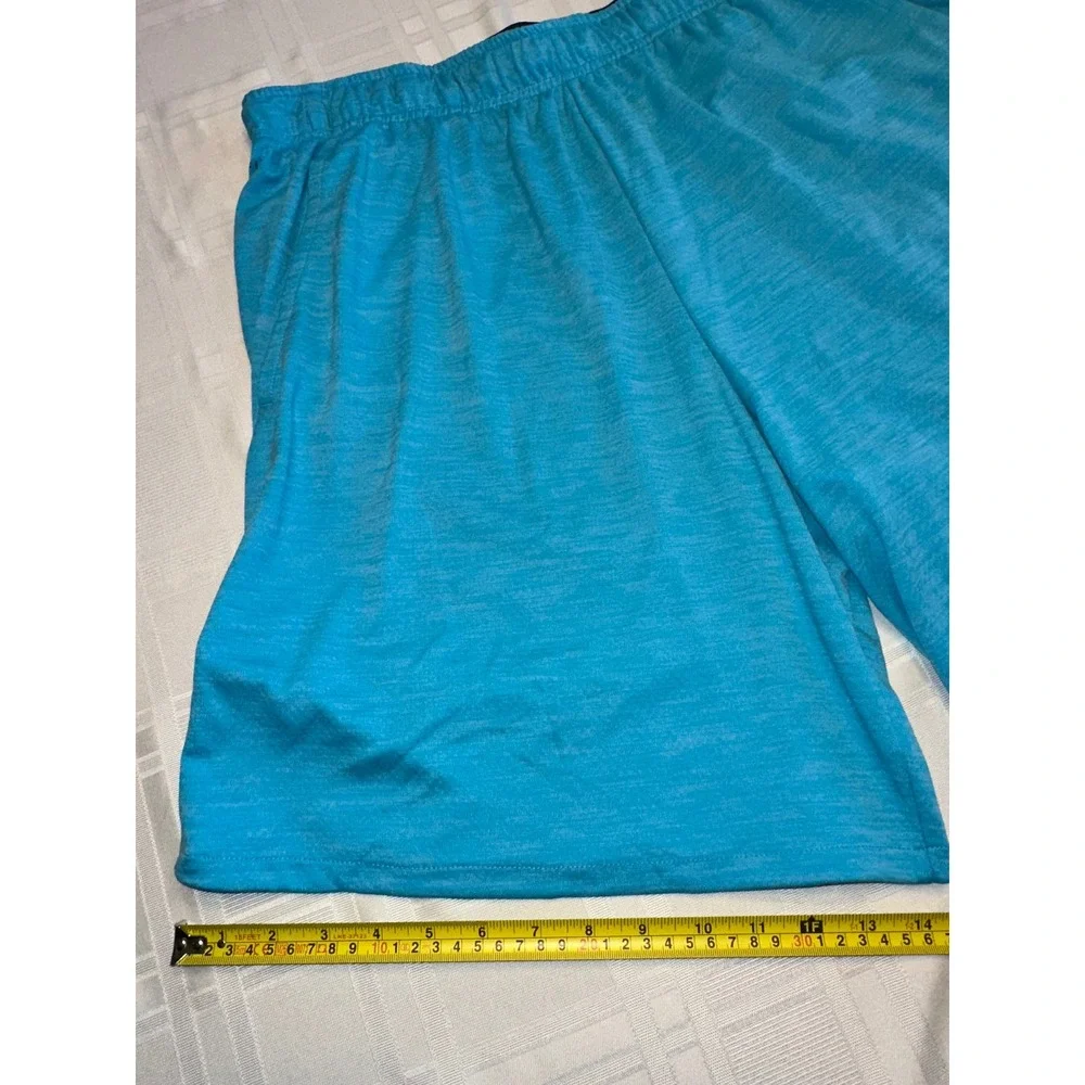 Nike Shorts Mens XXL Blue Dri-FIT Training Athletic Heathered Knit Pockets 8in
